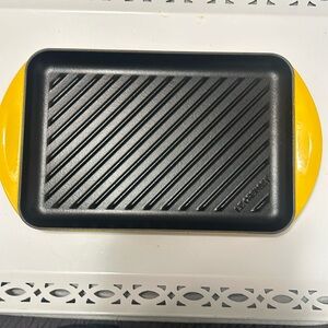 Le Creuset Enameled Cast Iron Skinny Grill yellow jewel tone from William Sonoma